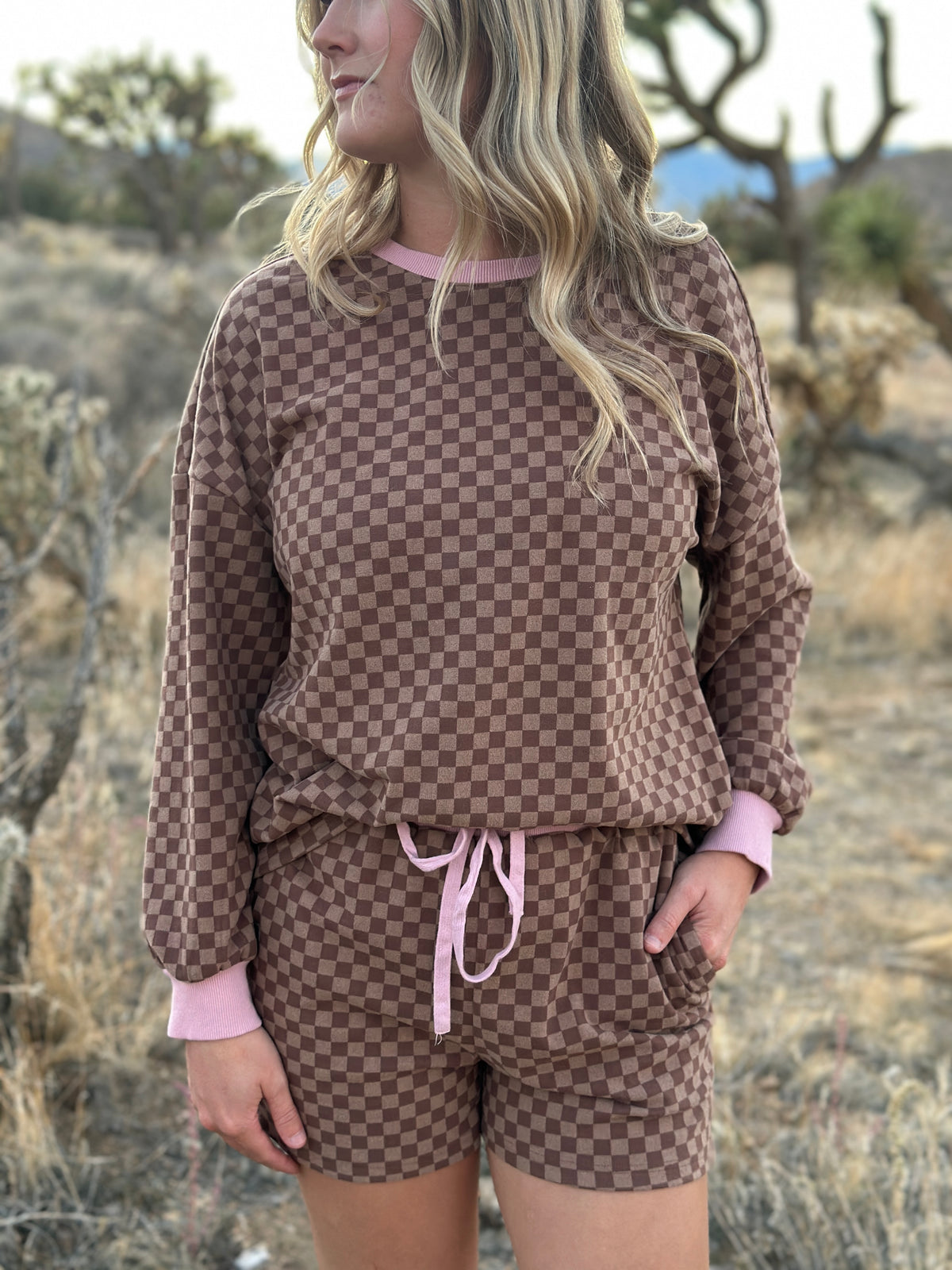 Dusty Dreams Checkered Top