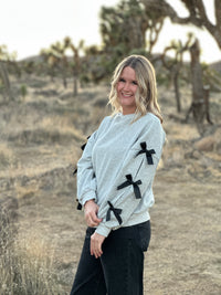Bow Sleeve Crewneck