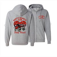 Dusty Hearts Zip Up