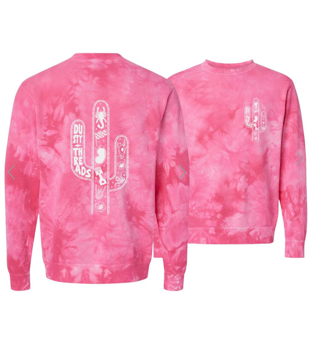 Tie Dye Crew-pink